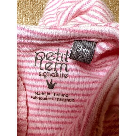 Petit Lem Pink Stripe One Piece Suite Girls Size 9M - Picture 4 of 6